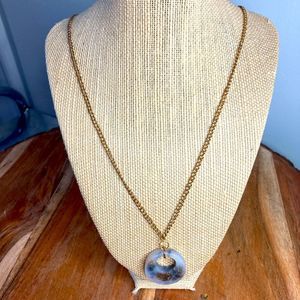 Long gold chain necklace